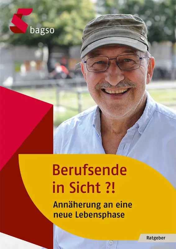 Hier sehen Sie die verkleinerte anklickbare Kopie der Titelseite des Ratgebers der BAGSO.