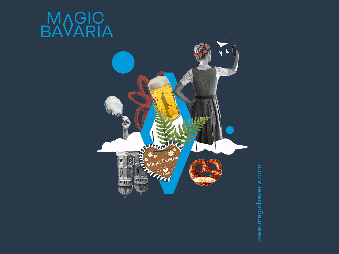 Das Logo des Upside-Down-Erlebnismuseums Magic Bavaria