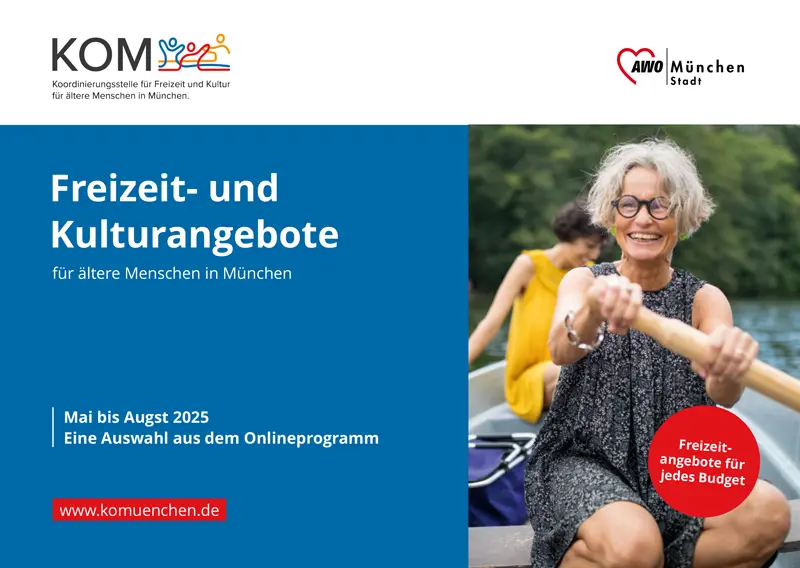 Dieses Bild zeigt die Titelseite des Info-Flyers der KOM