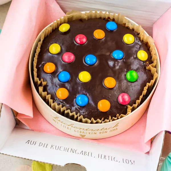 Ein frisch gebackener Kuchen beim Kuchentratsch.
