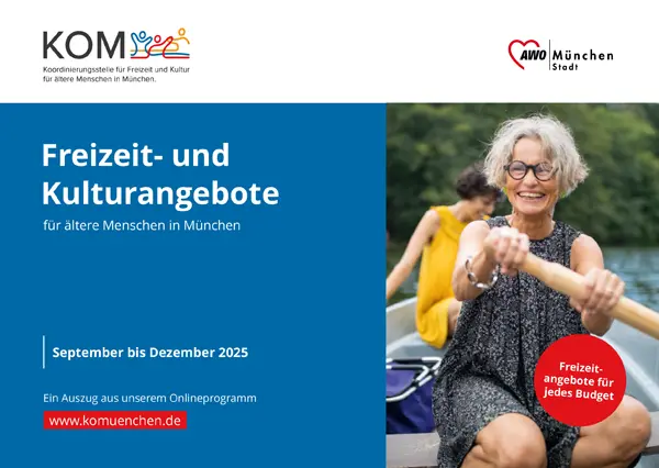 Dieses Bild zeigt die Titelseite des Info-Flyers der KOM